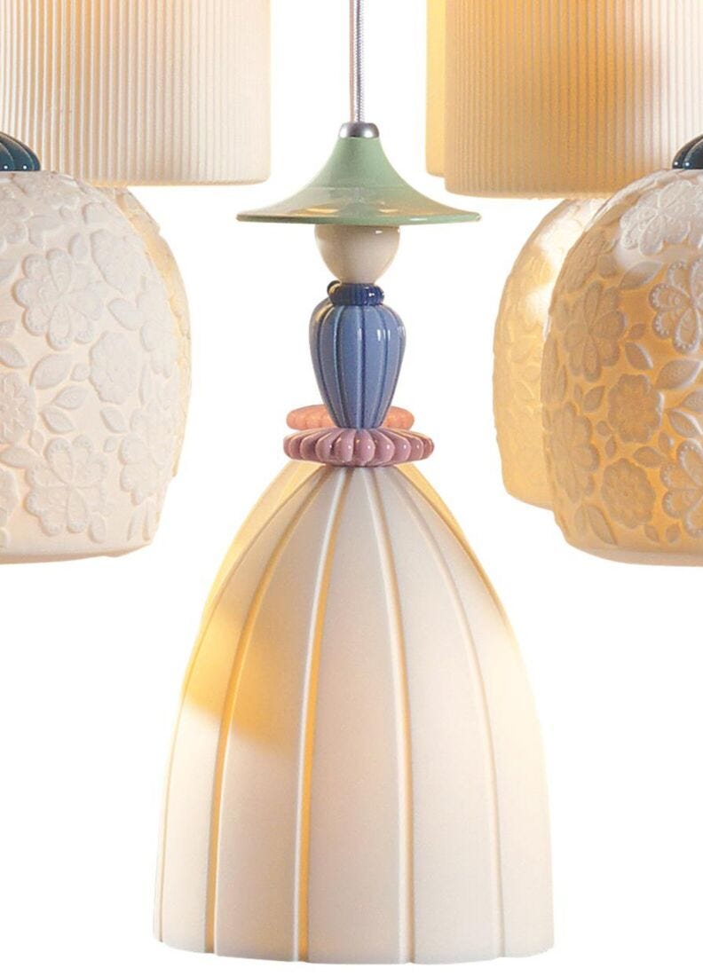 lladro Chandelier Mademoiselle Paseando entre azahar 24 luces (CE/UK/CCC)