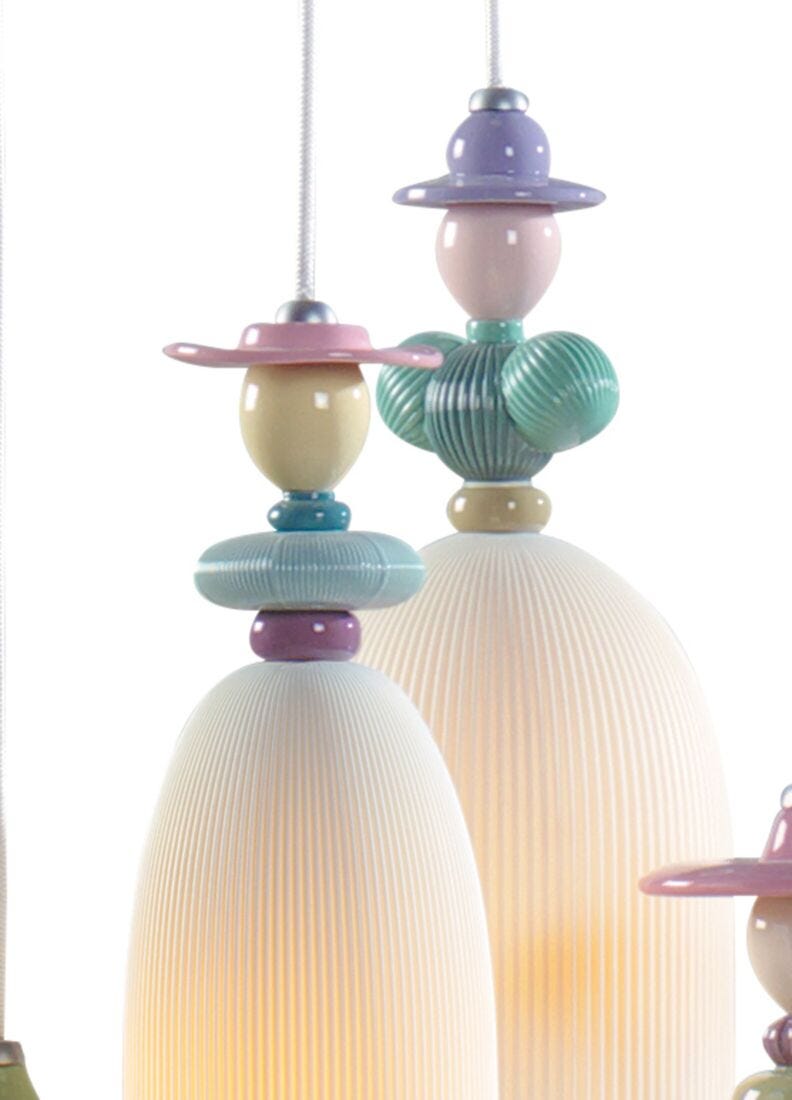 lladro Lámpara de techo Mademoiselle Caminando por la playa 4 luces (CE/UK/CCC)