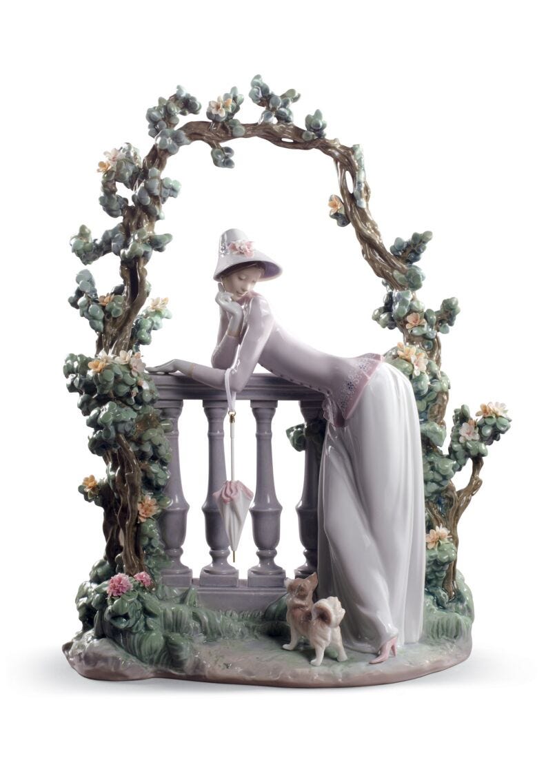 lladro Escultura mujer En la balaustrada Rebajas de fin de temporada