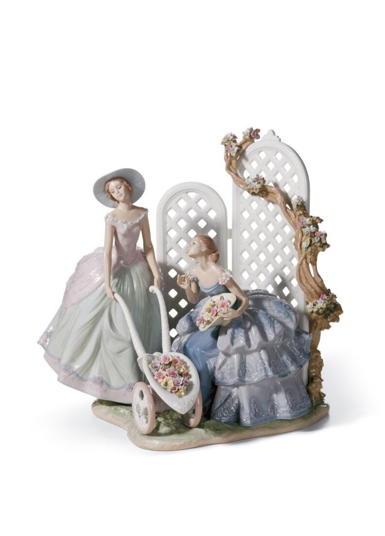 lladro Figura mujeres Jardin romántico. Serie limitada Devoluciones gratuitas