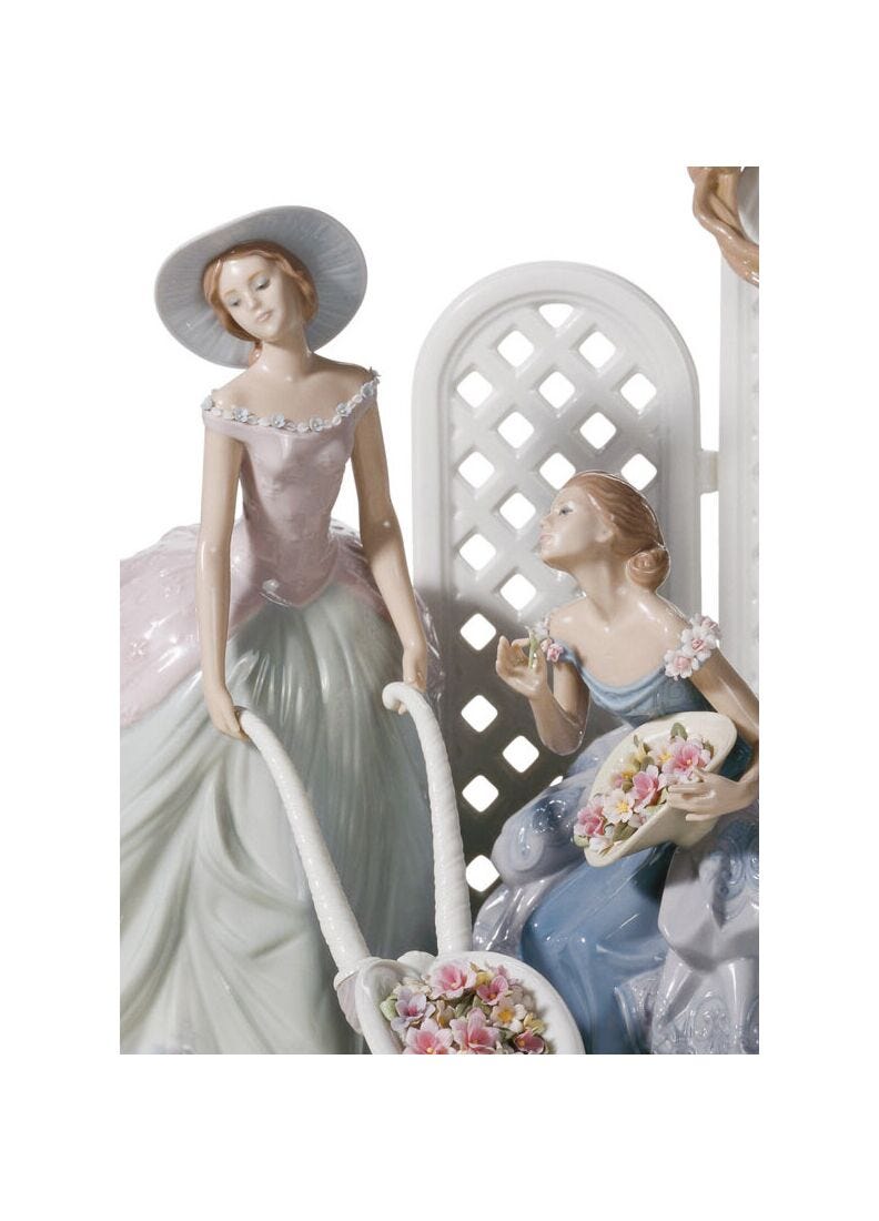 lladro Figura mujeres Jardin romántico. Serie limitada Devoluciones gratuitas