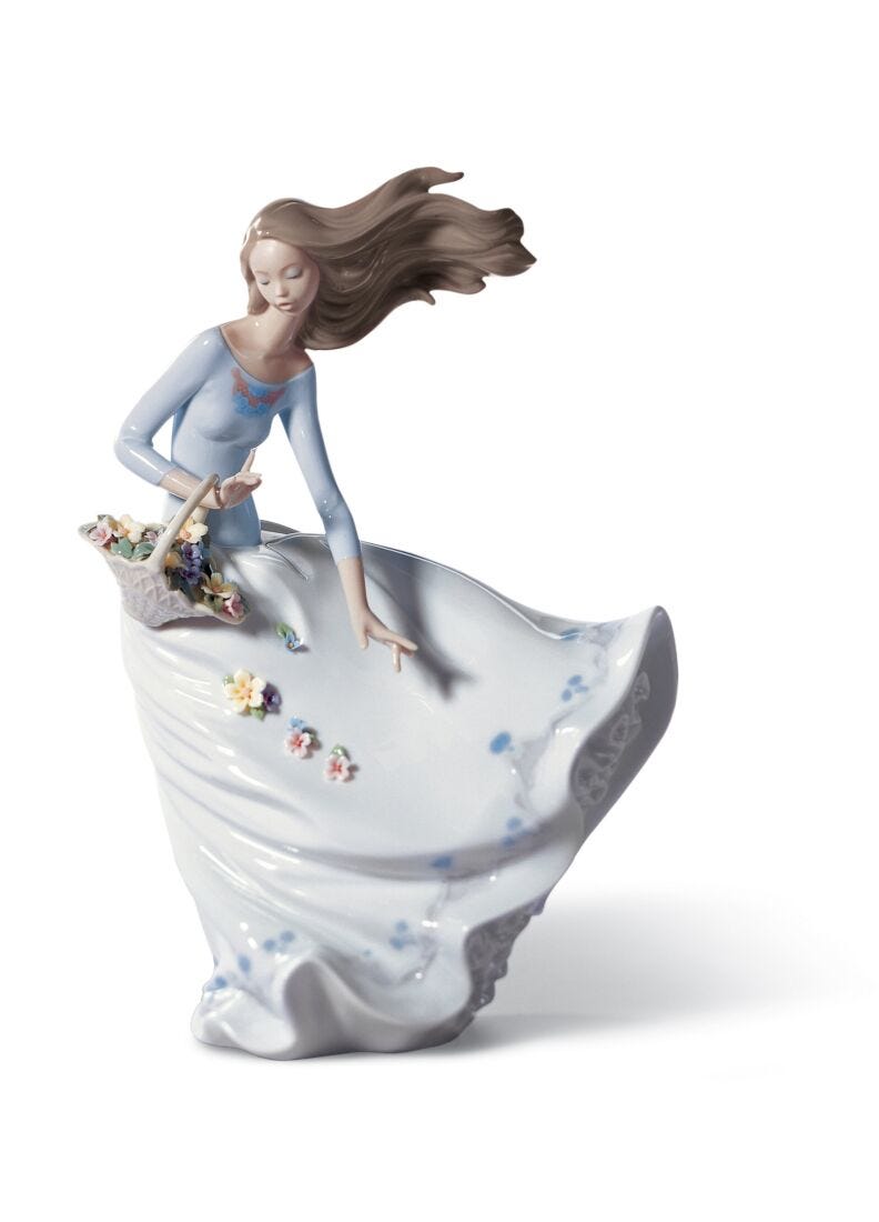 lladro Figura mujer Aromas en el viento En línea
