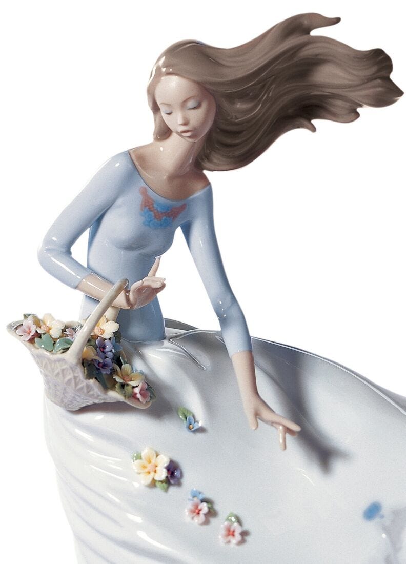 lladro Figura mujer Aromas en el viento En línea