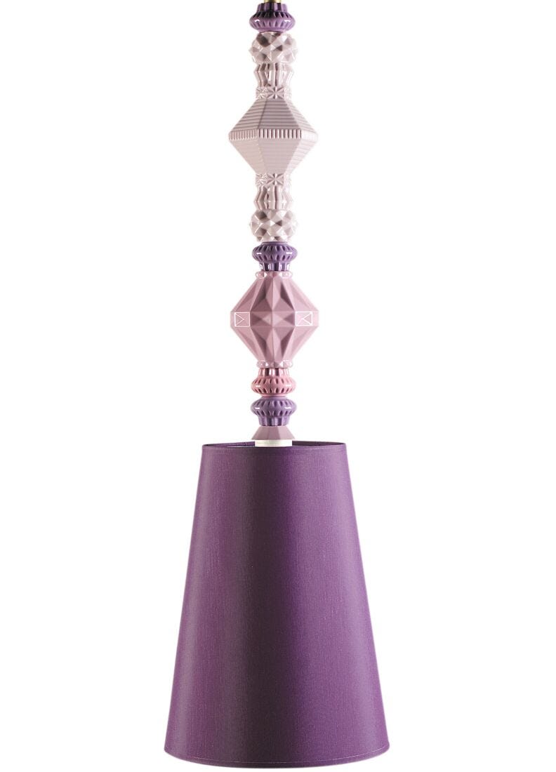 lladro Lámpara de techo II Belle de Nuit. Rosa (CE/UK/CCC)