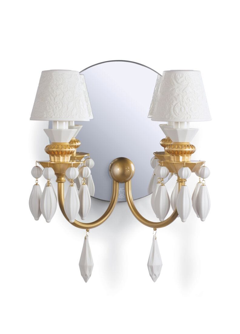 lladro Aplique de luz Belle de Nuit 2 luces. Lustre oro (CE/UK/CCC)