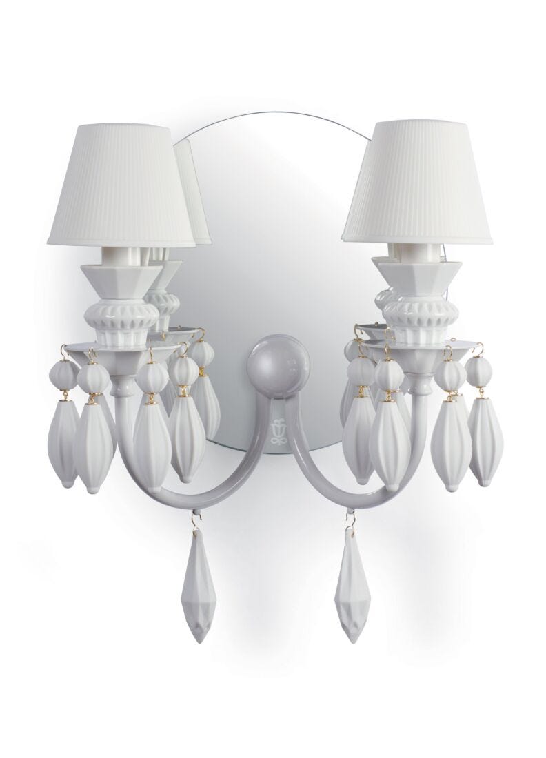 lladro Aplique de luz Belle de Nuit 2 luces. Blanco (CE/UK/CCC)