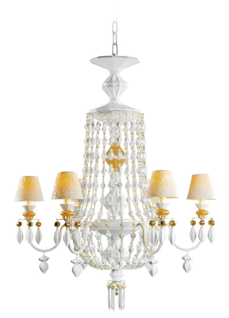 lladro Chandelier Winter Palace 6 luces. Lustre oro (CE/UK/CCC) ÚLTIMAS EDICIONES