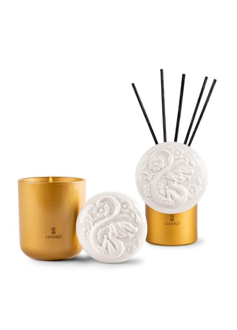 lladro Set Redwood Fire