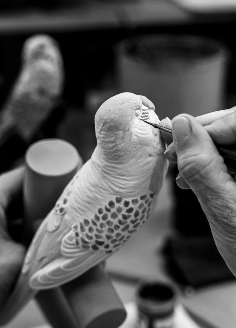 lladro Espejo tocador Parrot Vanity Última moda