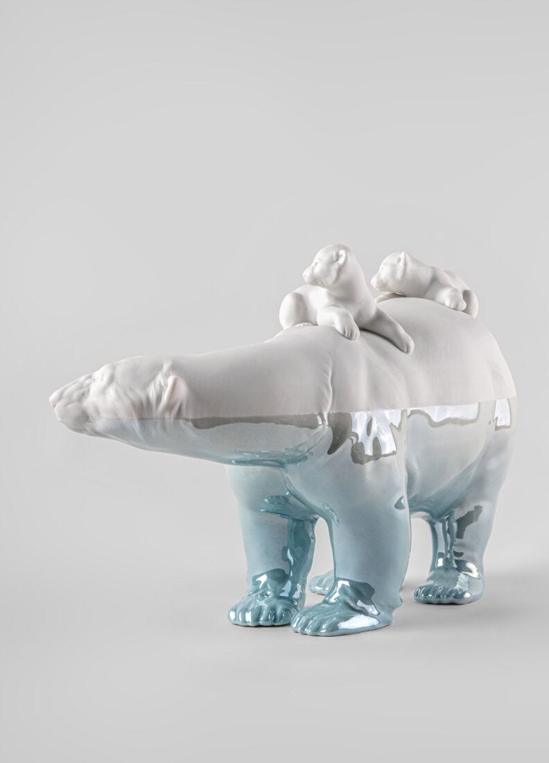 lladro Escultura Mamá osa y sus bebés - Underwater Rebajas de fin de temporada