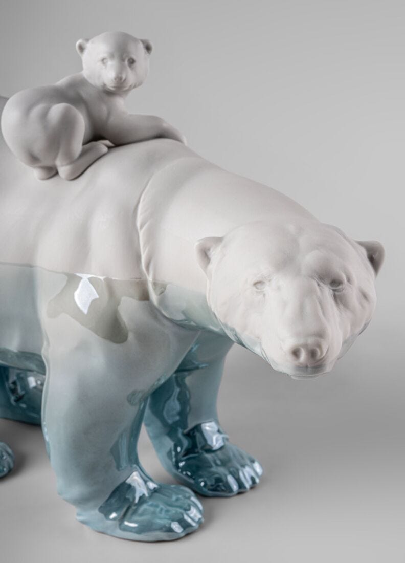lladro Escultura Mamá osa y sus bebés - Underwater Rebajas de fin de temporada