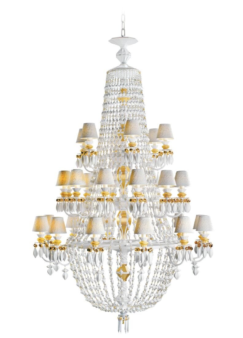 lladro Chandelier Winter Palace 30 luces. Lustre oro (CE/UK) En oferta