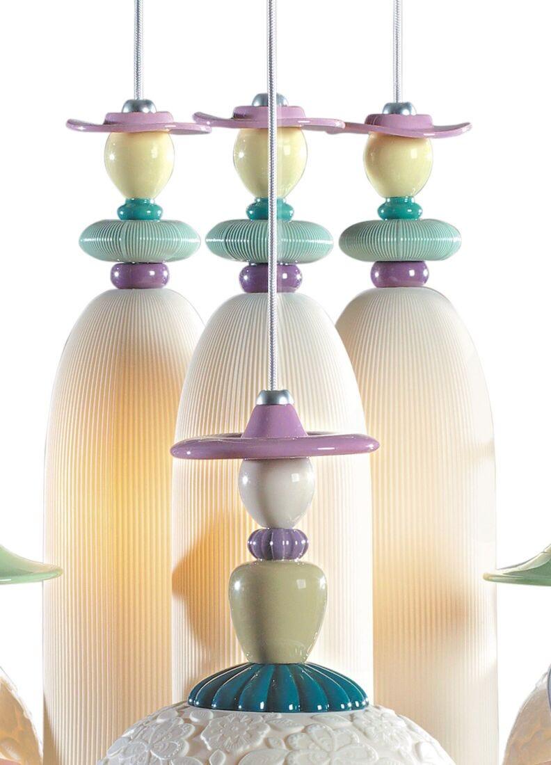 lladro Chandelier Mademoiselle Soñando frente al mar 9 luces (CE/UK/CCC)