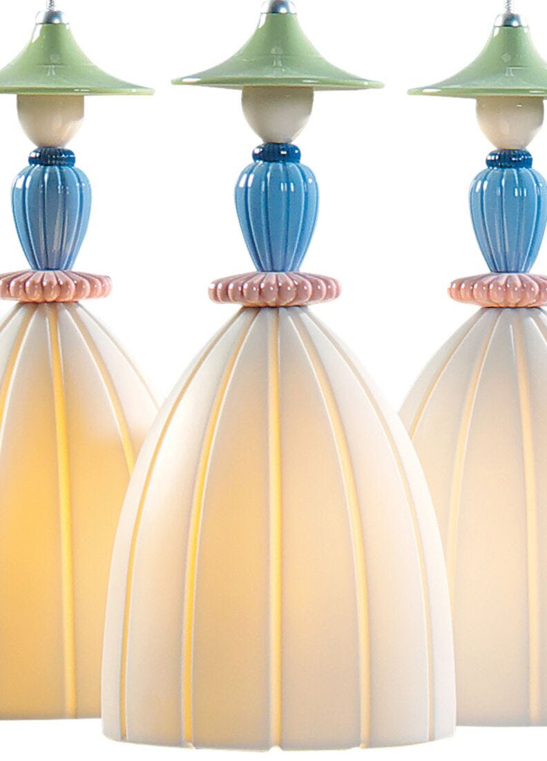 lladro Lámpara de techo Mademoiselle Compartiendo secretos 3 luces (CE/UK/CCC)