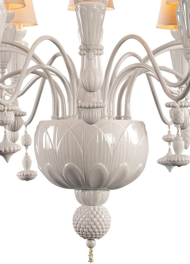 lladro Chandelier Ivy and Seed 16 luces. Mediano plano. Blanco (CE/UK/CCC) ÚLTIMAS EDICIONES