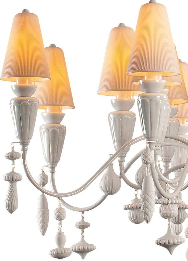 lladro Chandelier Ivy and Seed 16 luces. Mediano plano. Blanco (CE/UK/CCC) ÚLTIMAS EDICIONES