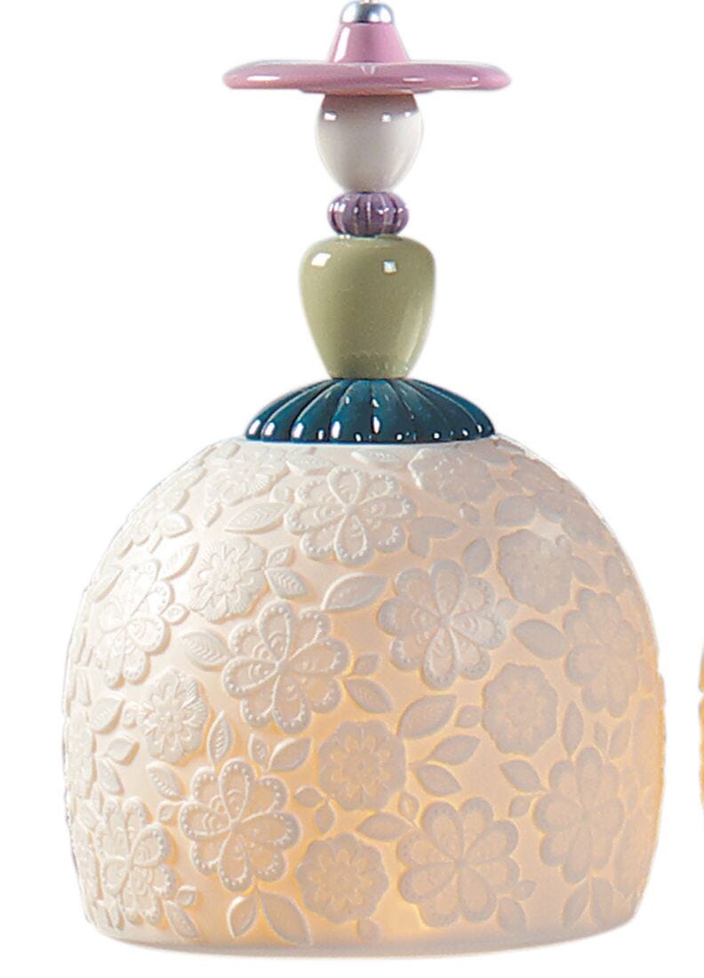 lladro Lámpara de techo Mademoiselle Contemplando el océano 3 luces. Florón lineal (CE/UK/CCC) Oferta especial de fábrica