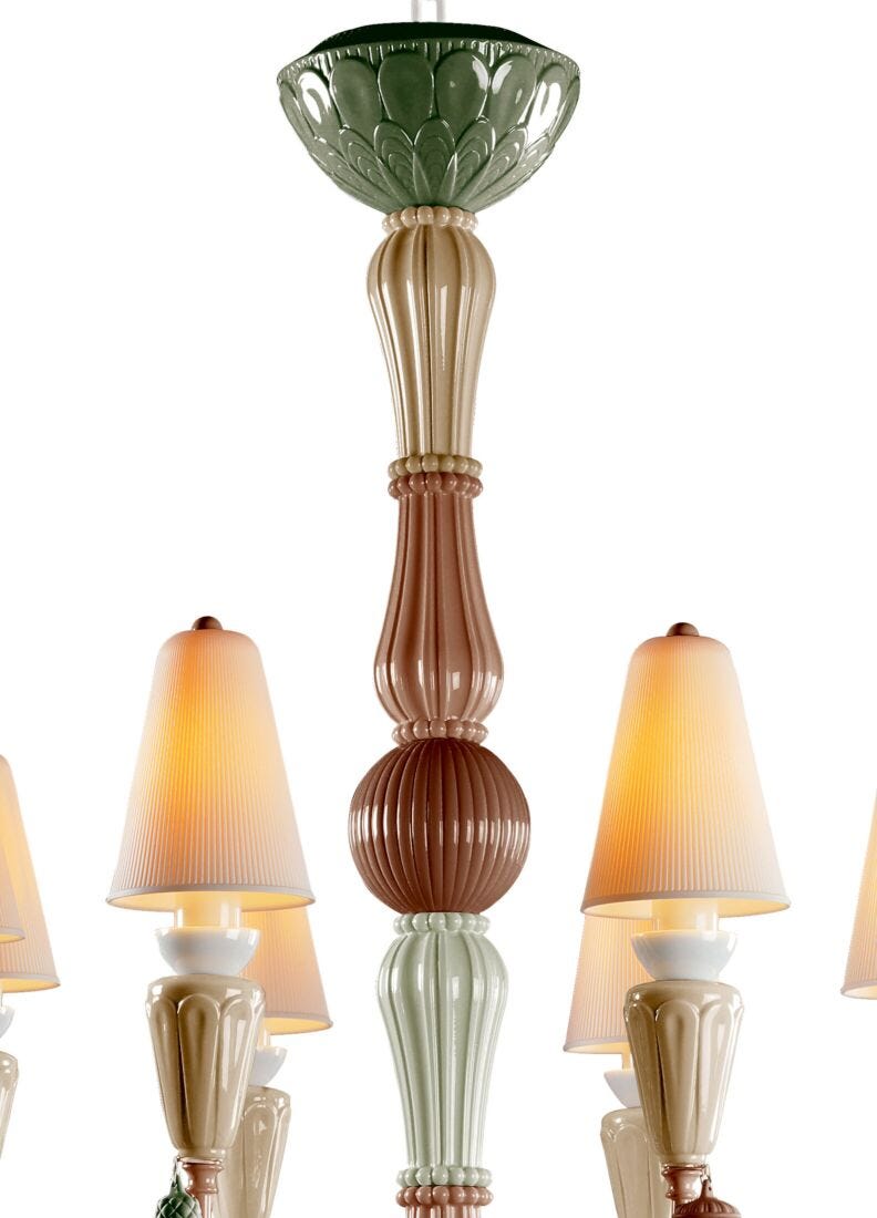 lladro Chandelier Ivy and Seed 8 luces. Especias (CE/UK/CCC) Libre de impuestos