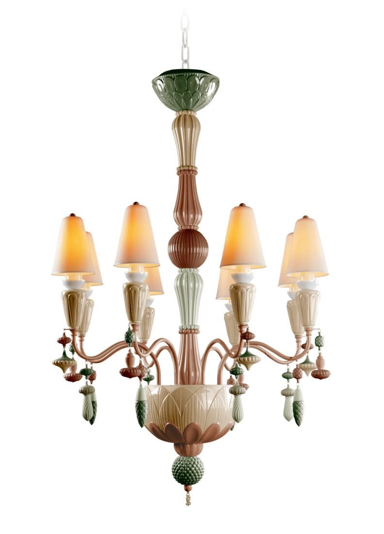 lladro Chandelier Ivy and Seed 8 luces. Especias (CE/UK/CCC) Libre de impuestos