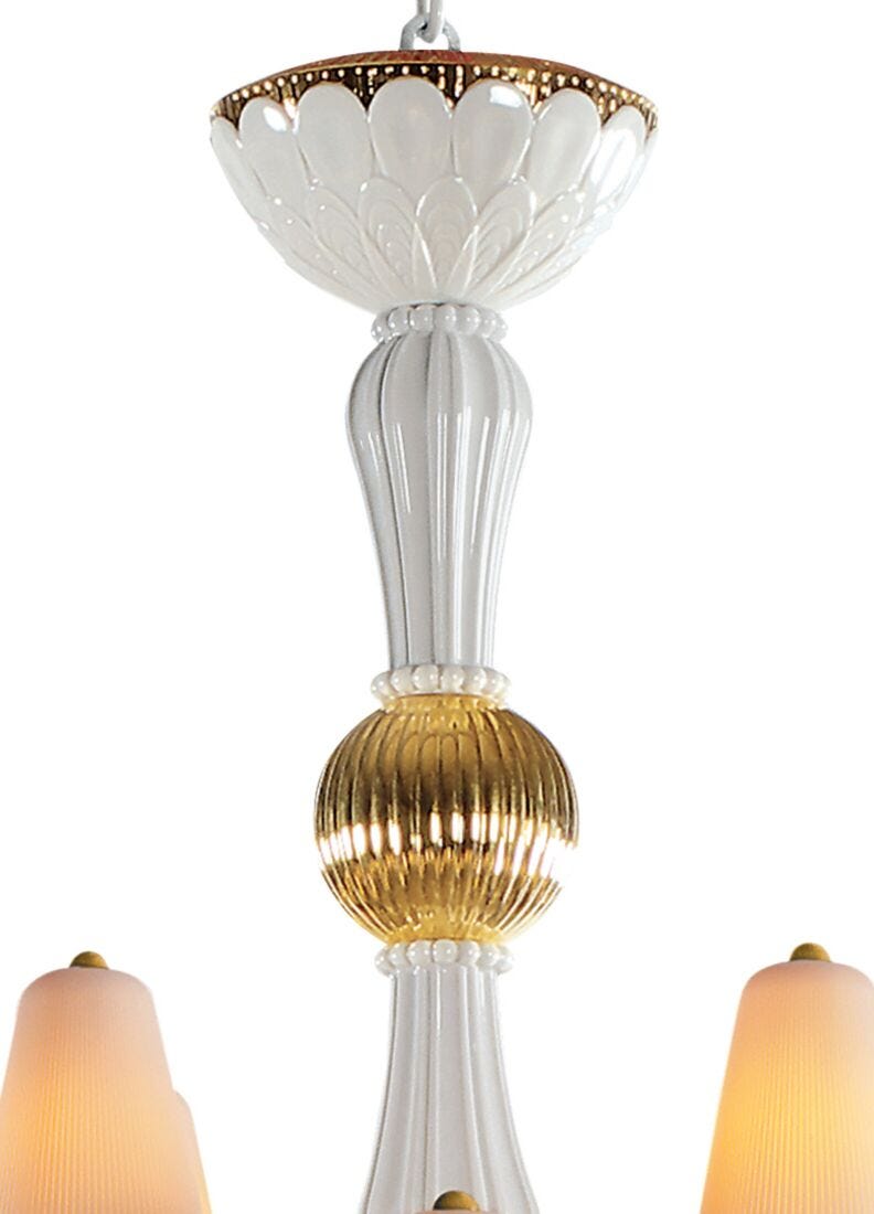 lladro Chandelier Ivy and Seed 20 luces. Lustre oro. Mediano (CE/UK/CCC) Rebajas de fin de temporada