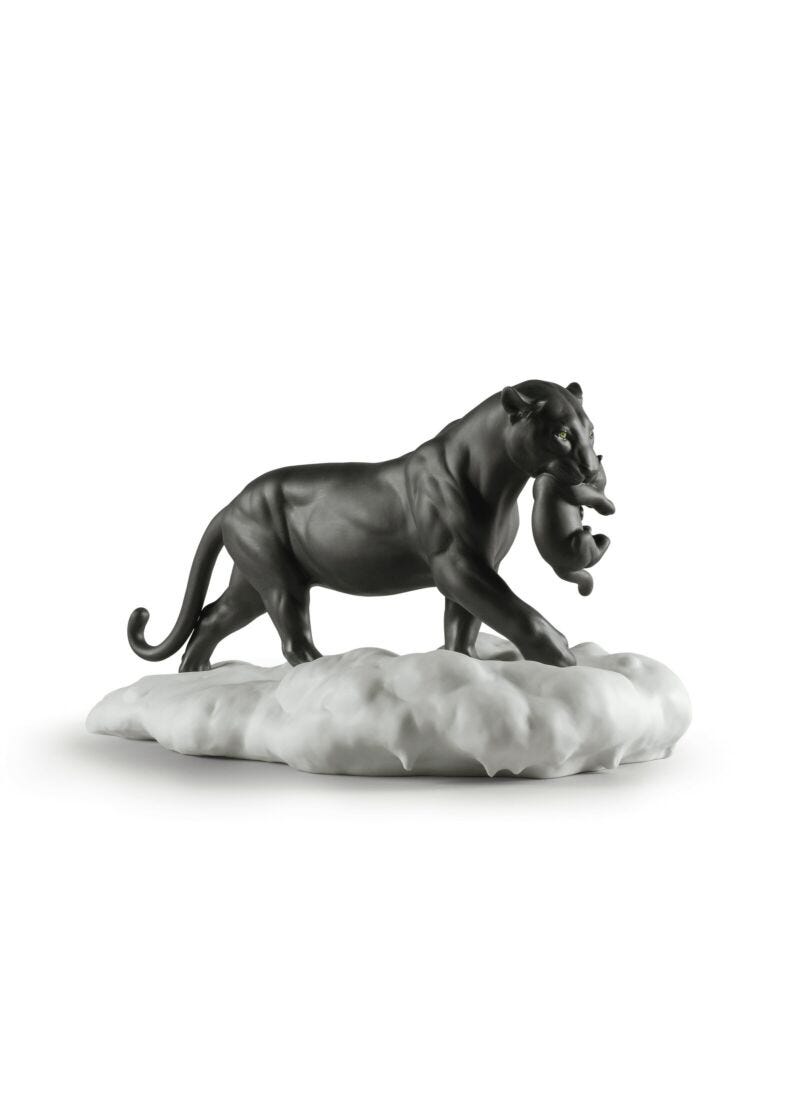 lladro Figura Pantera negra con cachorro Rebajas