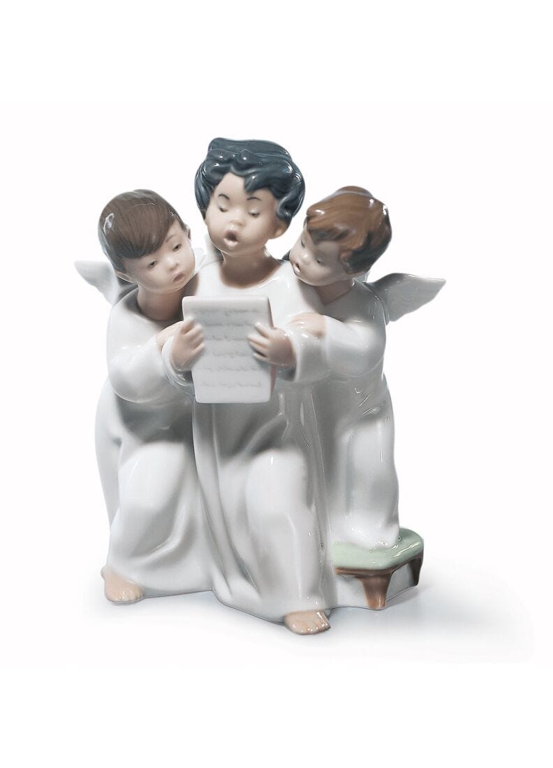 lladro Figura Grupo de ángeles Solo hoy