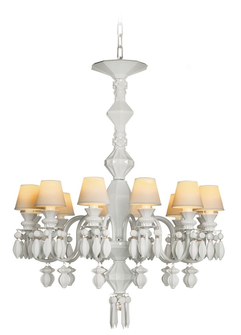 lladro Chandelier Belle de Nuit 12 luces. Blanco (CE/UK/CCC) Precios de Black Friday
