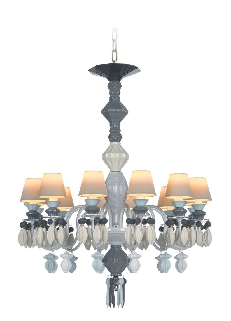 lladro Chandelier Belle de Nuit 12 luces. Negro (CE/UK/CCC) En oferta