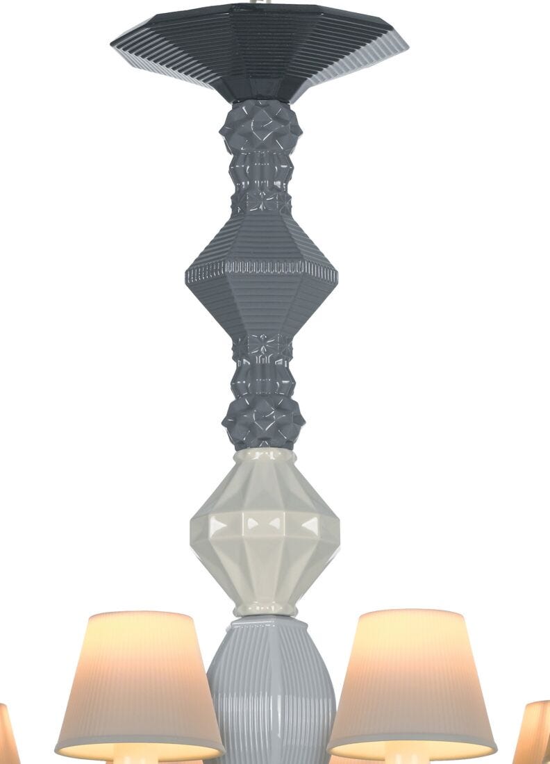 lladro Chandelier Belle de Nuit 12 luces. Negro (CE/UK/CCC) En oferta