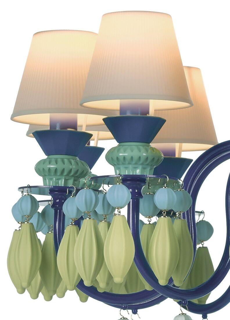 lladro Chandelier Belle de Nuit 12 luces. Verde (CE/UK/CCC) Libre de impuestos