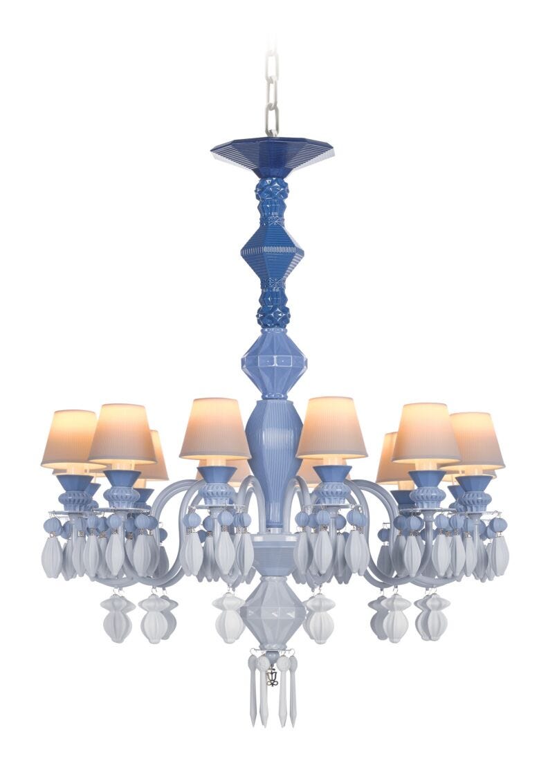 lladro Chandelier Belle de Nuit 12 luces. Azul (CE/UK/CCC) Descuentos del mes