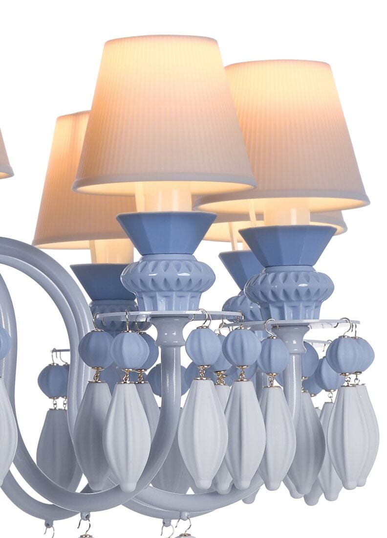 lladro Chandelier Belle de Nuit 12 luces. Azul (CE/UK/CCC) Descuentos del mes