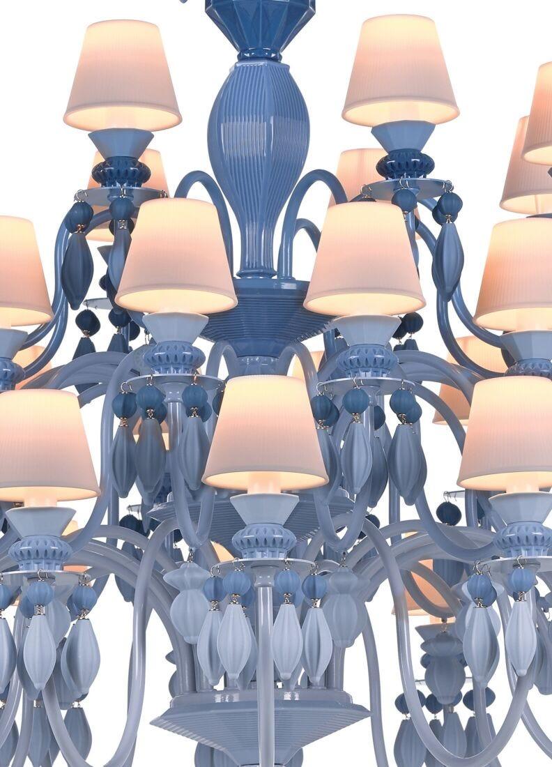 lladro Chandelier Belle de Nuit 40 luces. Azul (CE/UK)