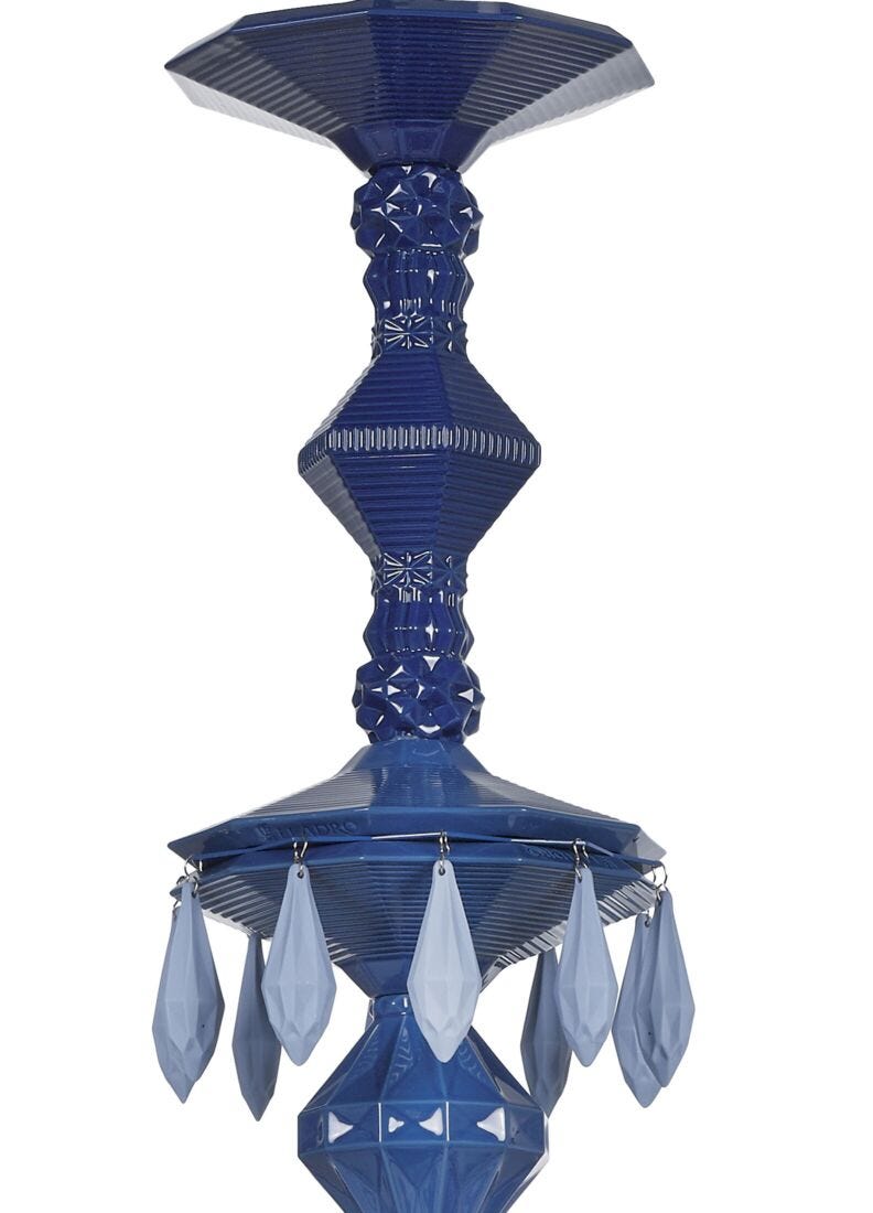 lladro Chandelier Belle de Nuit 24 luces. Azul (CE/UK/CCC) Descuento por venta flash