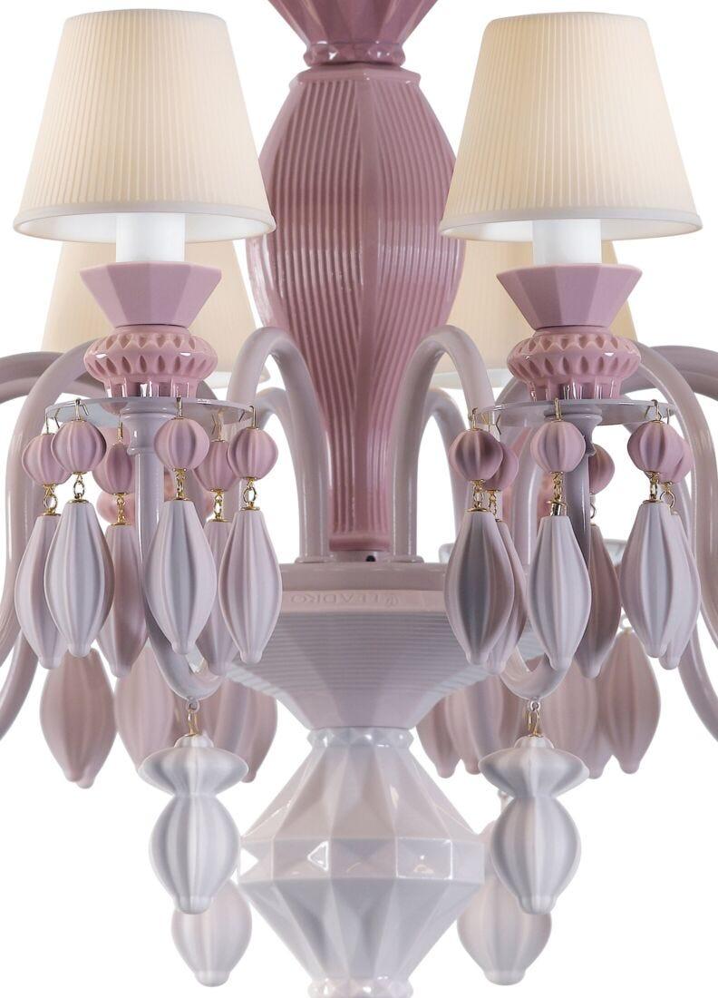 lladro Chandelier Belle de Nuit 12 luces. Rosa (CE/UK/CCC) Ofertas de temporada