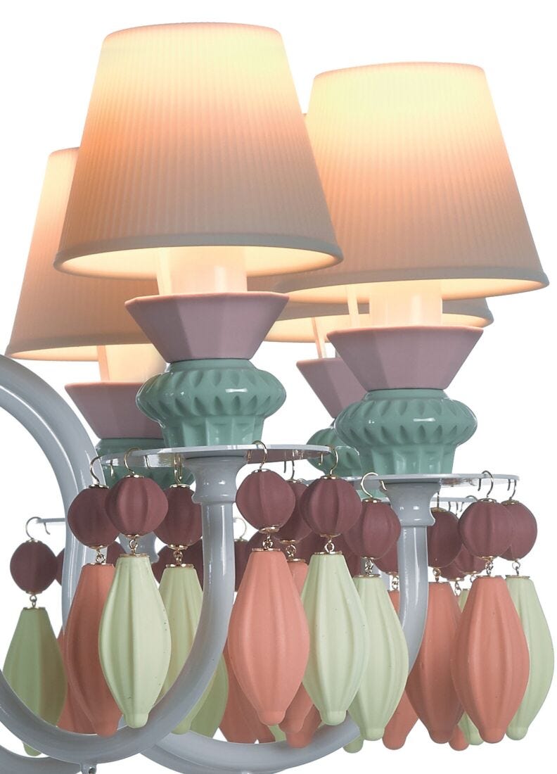 lladro Chandelier Belle de Nuit 12 luces. Multicolor (CE/UK/CCC) Grandes ahorros