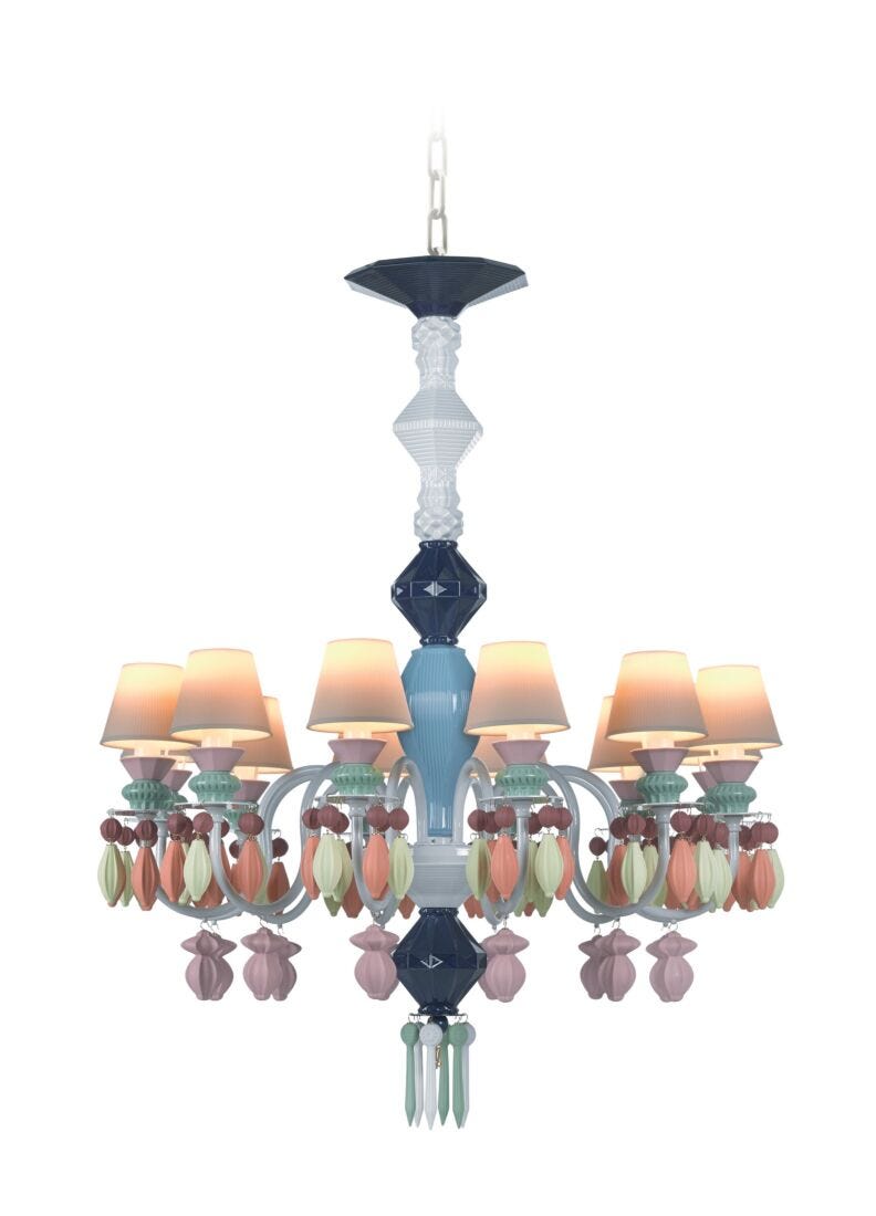 lladro Chandelier Belle de Nuit 12 luces. Multicolor (CE/UK/CCC) Grandes ahorros