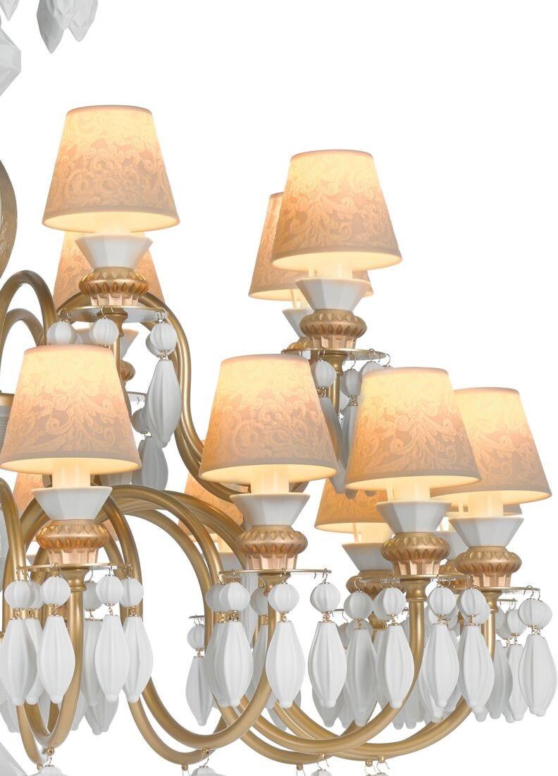 lladro Chandelier Belle de Nuit 24 luces. Lustre oro (CE/UK/CCC) Outlet