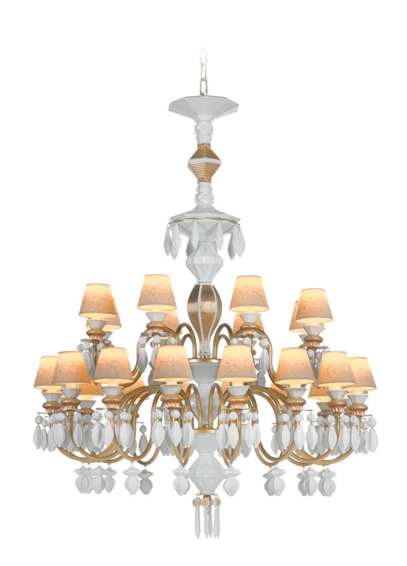 lladro Chandelier Belle de Nuit 24 luces. Lustre oro (CE/UK/CCC) Outlet