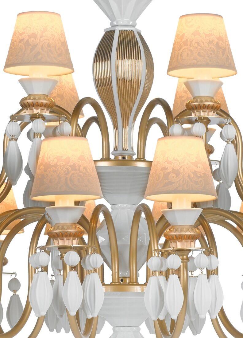 lladro Chandelier Belle de Nuit 24 luces. Lustre oro (CE/UK/CCC) Outlet