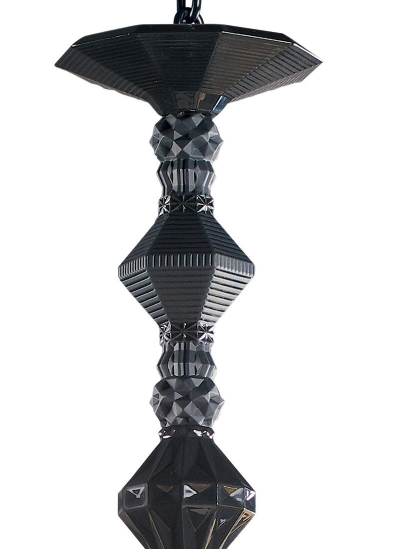 lladro Chandelier Belle de Nuit 12 luces. Negro absoluto (CE/UK/CCC) En oferta