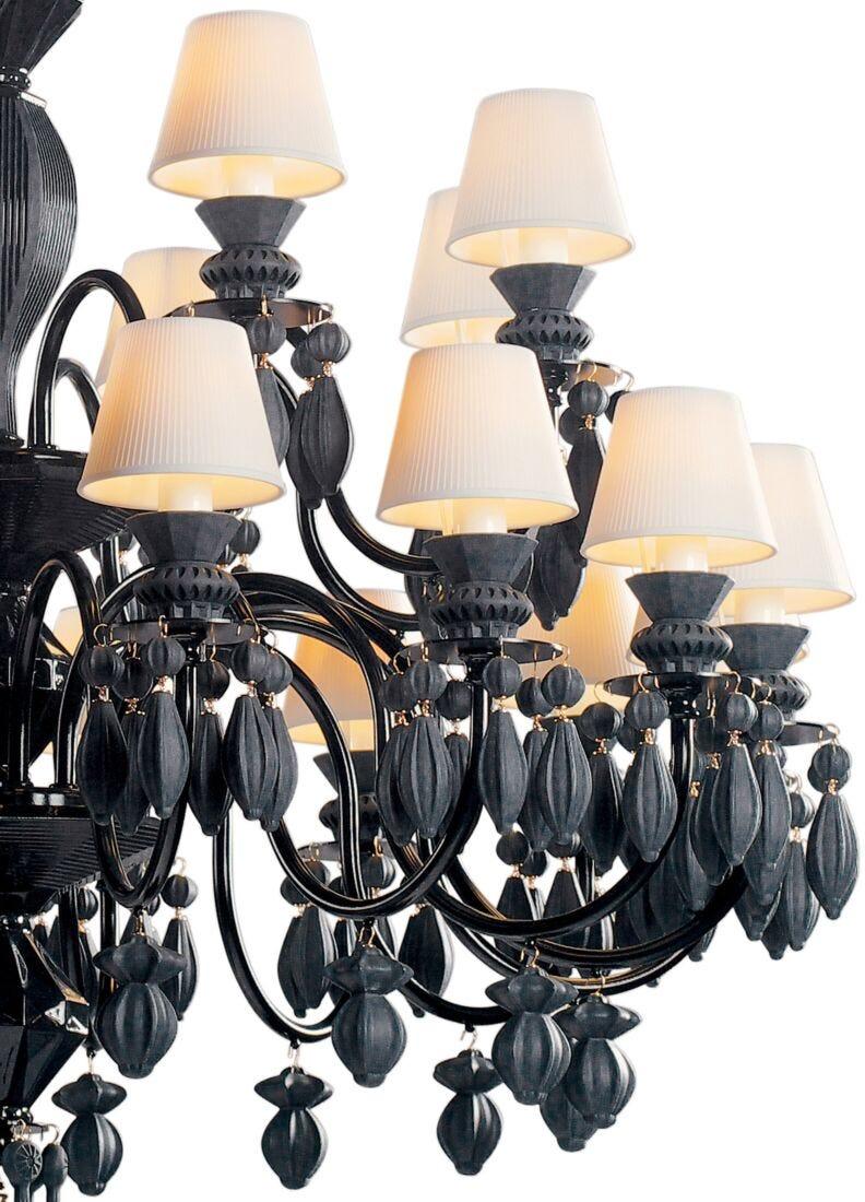lladro Chandelier Belle de Nuit 24 luces. Negro absoluto (CE/UK/CCC) Rebajas baratas