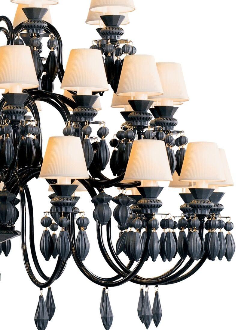 lladro Chandelier Belle de Nuit 40 luces. Negro absoluto (CE/UK) Rebajas de fábrica