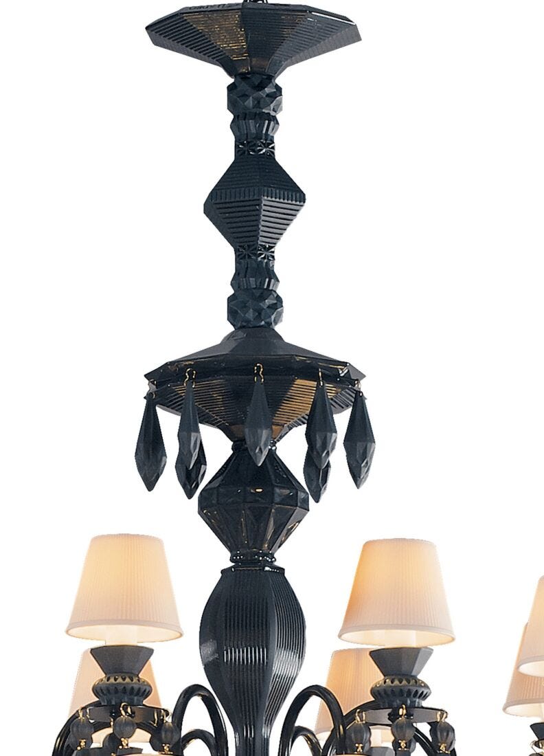 lladro Chandelier Belle de Nuit 56 luces. Negro absoluto (CE/UK) Mejor oferta