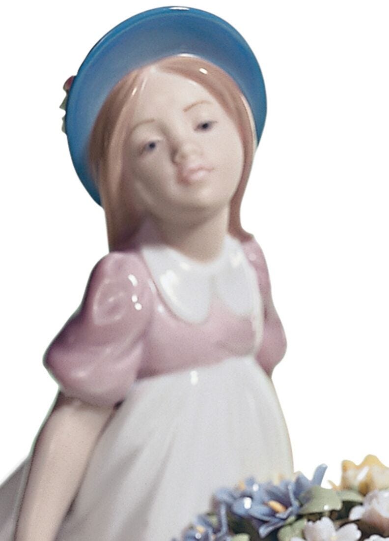 lladro Figura niña Con flores al mercado ÚLTIMAS EDICIONES