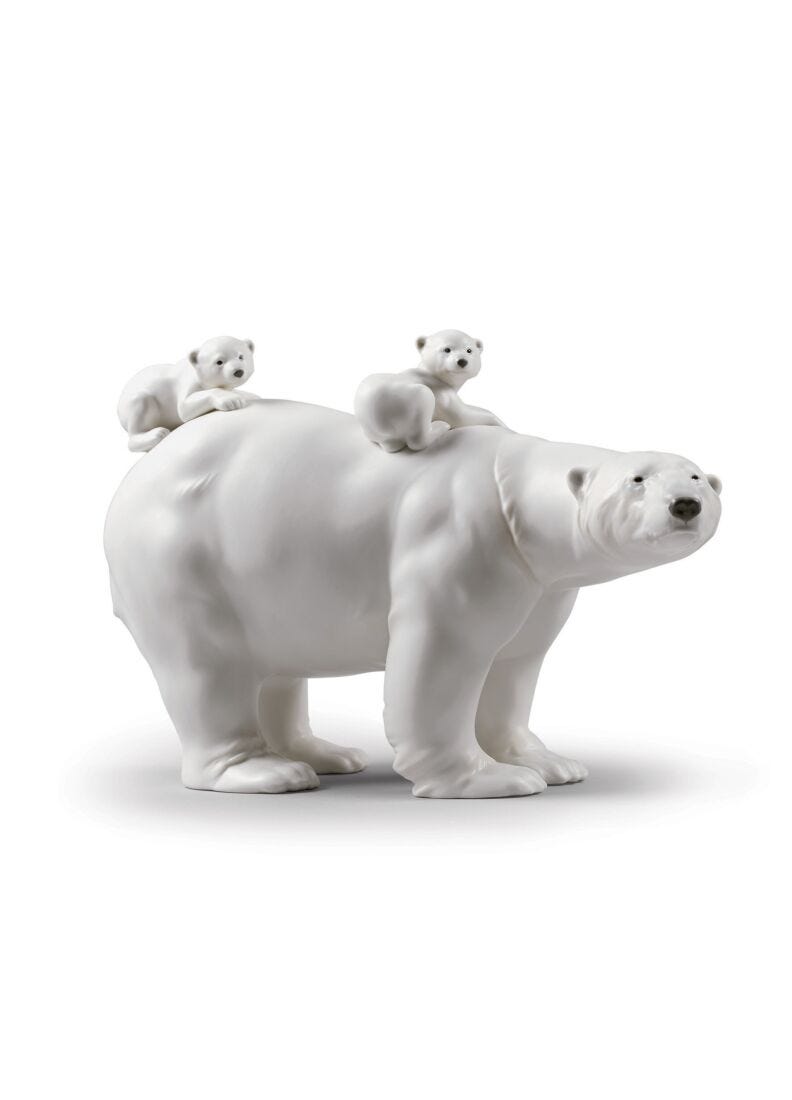 lladro Figura Mamá osa y sus bebés Promoción trimestral