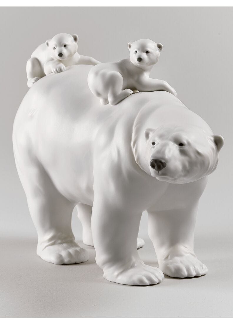 lladro Figura Mamá osa y sus bebés Promoción trimestral