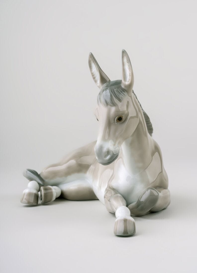 lladro Figura La mula en Belén Superdescuento