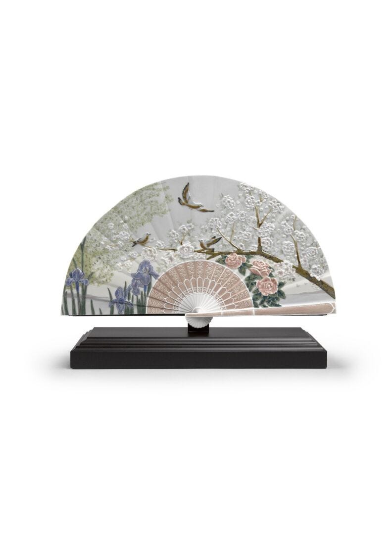 lladro Abanico con lirios y cerezo. Serie limitada Grandes descuentos
