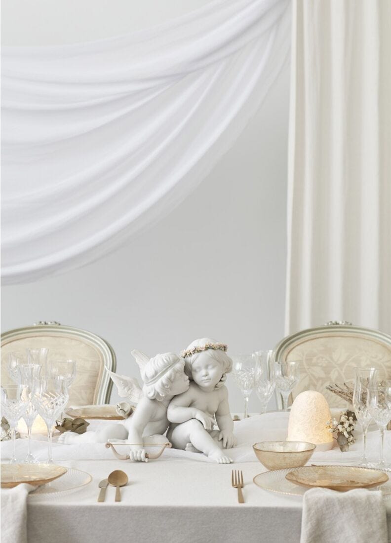 lladro Figura ángeles Eros y Psike Grandes ahorros